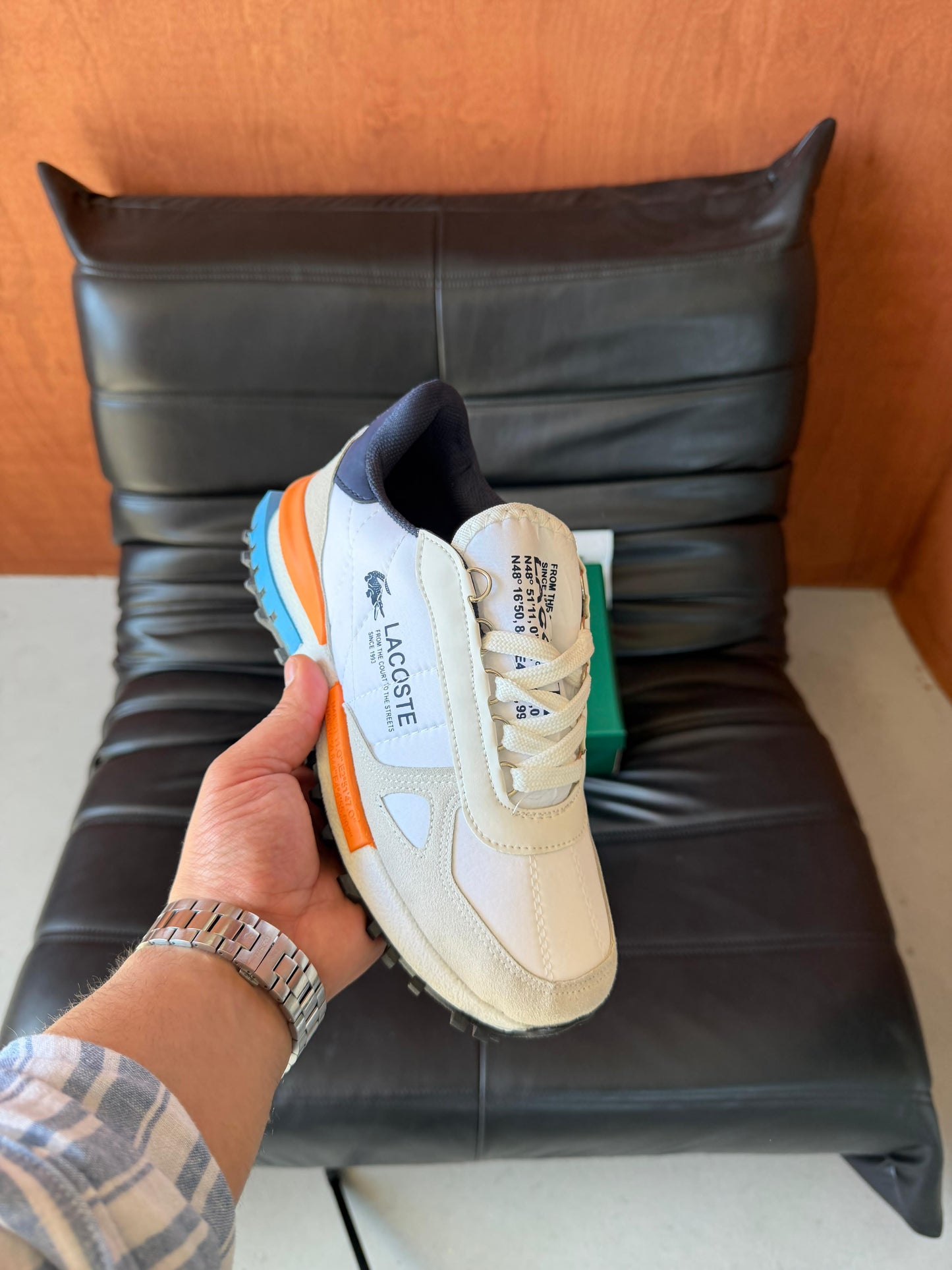 Lacoste beyaz orange